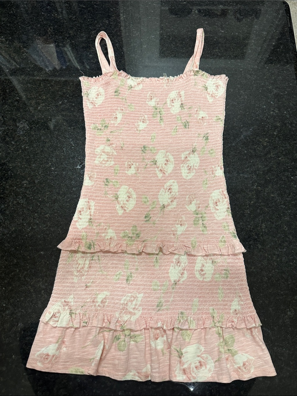 Kids Pink Floral Smocked LoveShack Fancy Dress